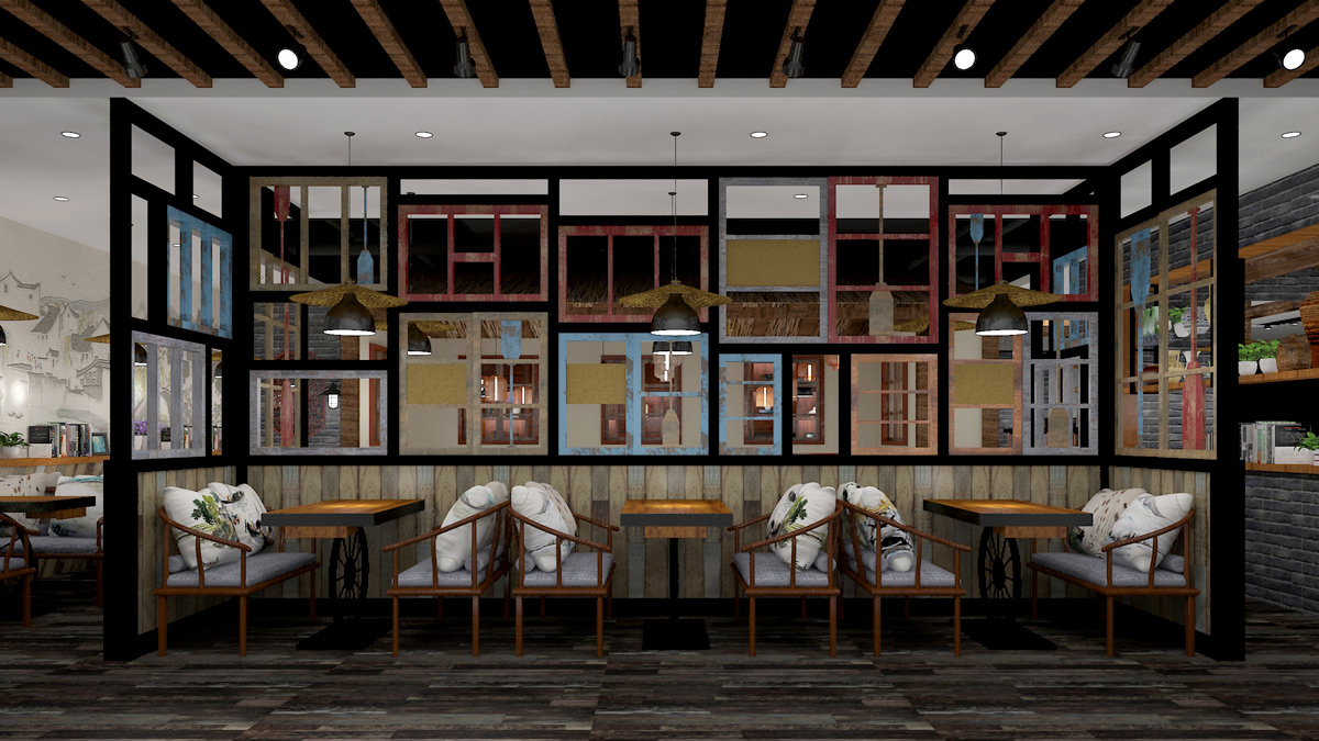 230平米烤魚店裝修設(shè)計(jì)效果圖