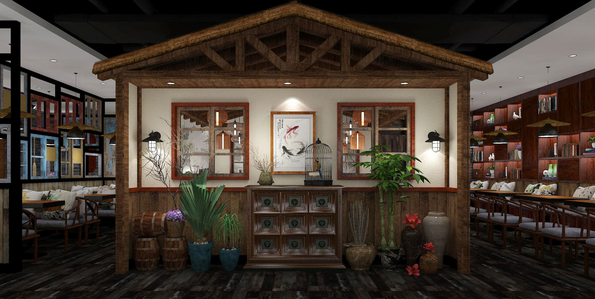 230平米烤魚店裝修設(shè)計(jì)效果圖