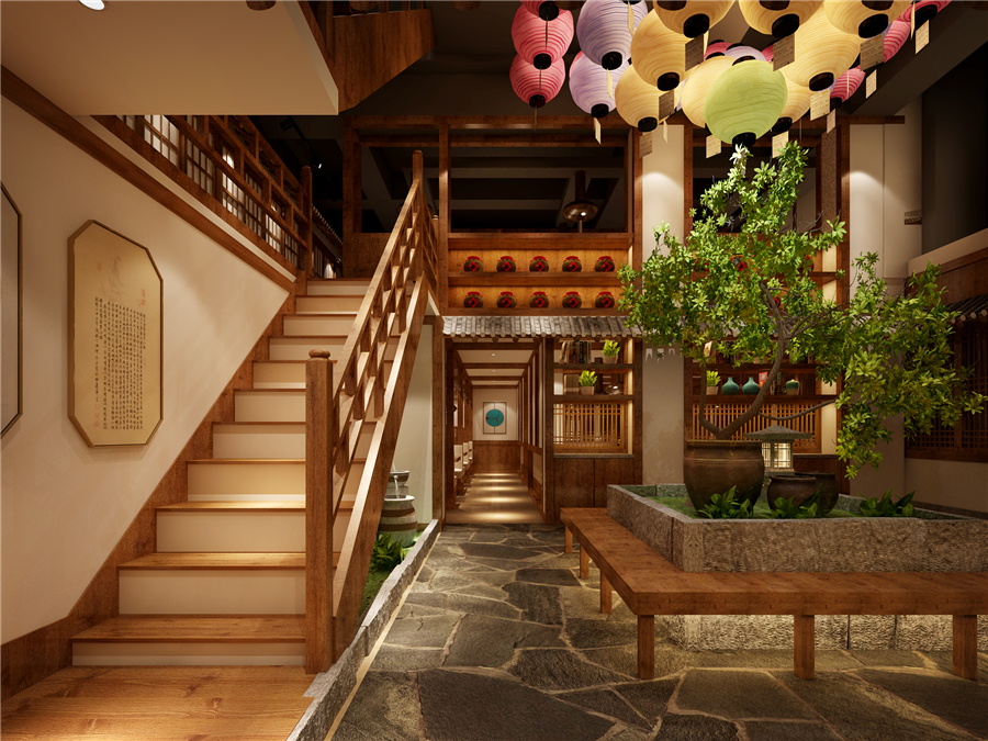 600平米韓式烤肉店設(shè)計裝修效果圖