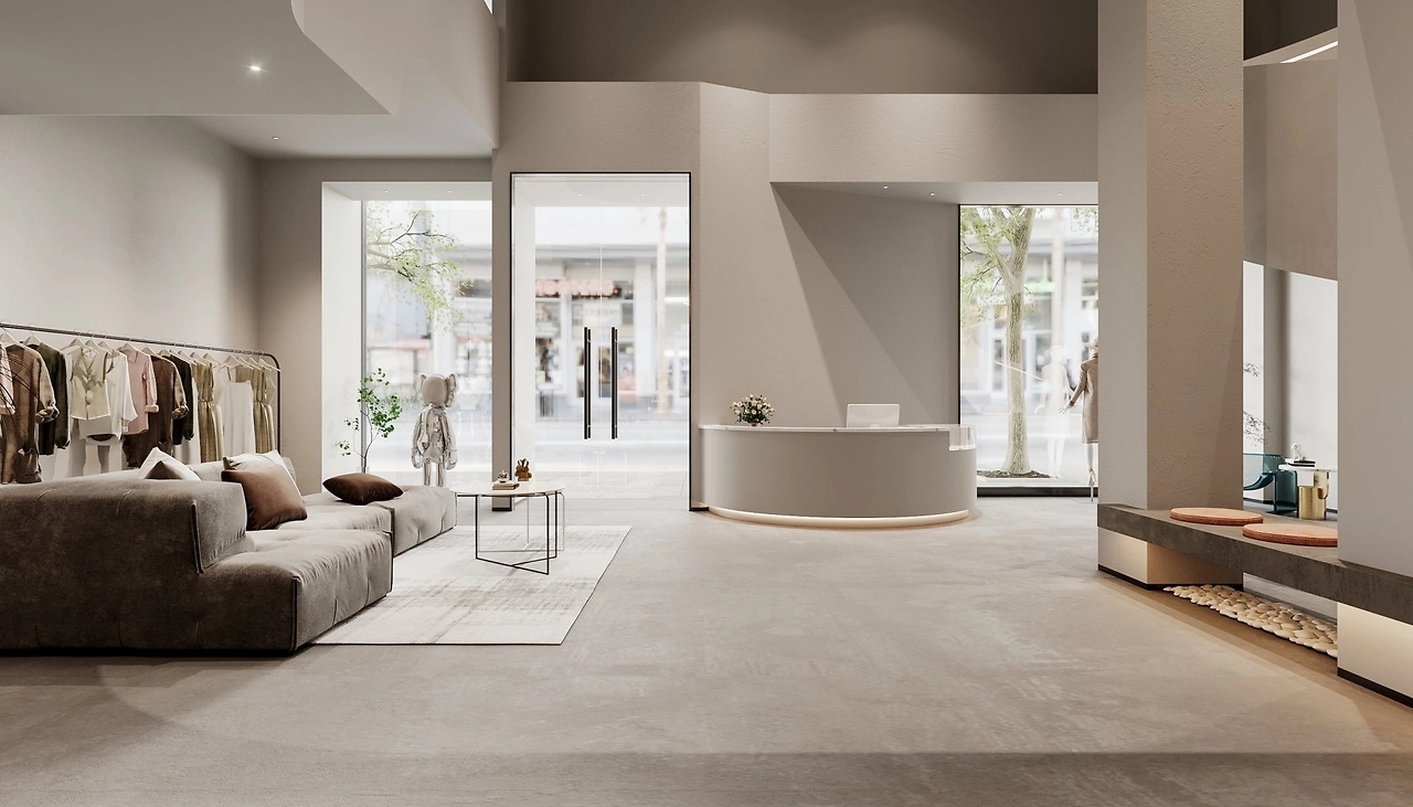 400平米侘寂風(fēng)服裝店裝修設(shè)計效果圖