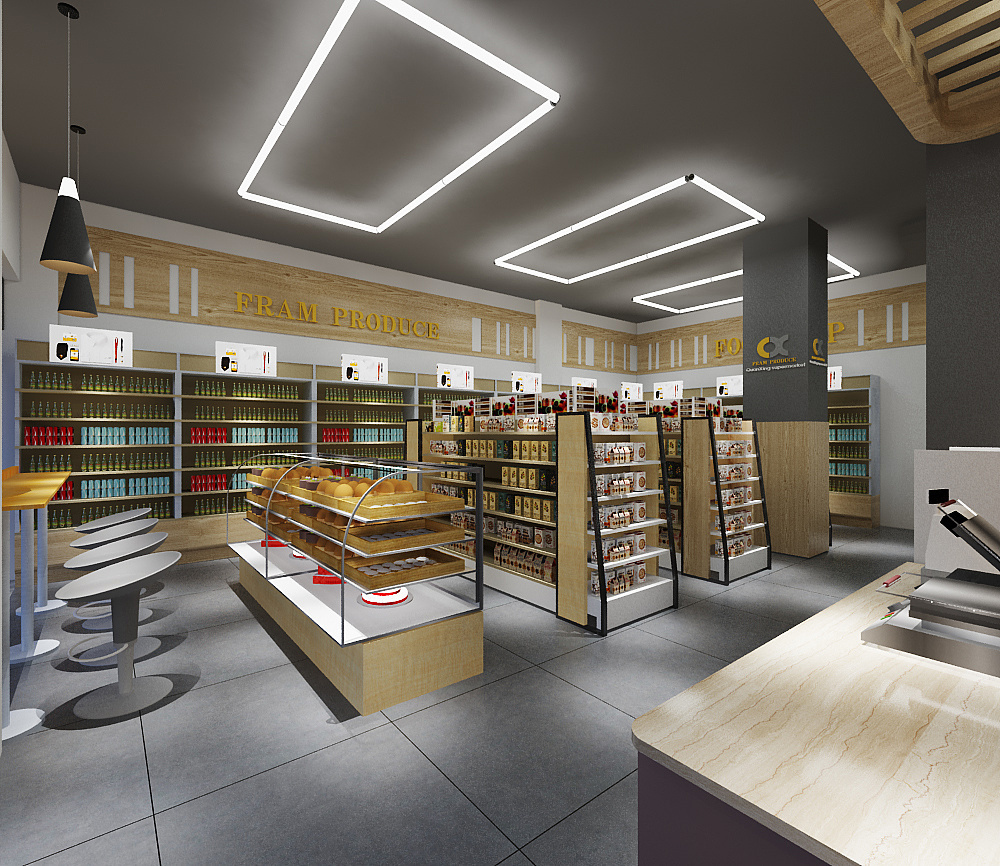65平米臨街門面超市裝修效果圖