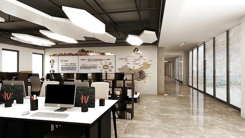 185平米公司辦公室裝修設(shè)計效果圖