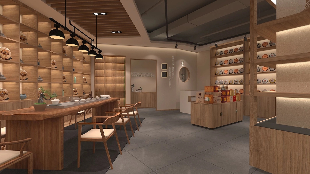 115平米鄭州茶葉店設(shè)計裝修效果圖