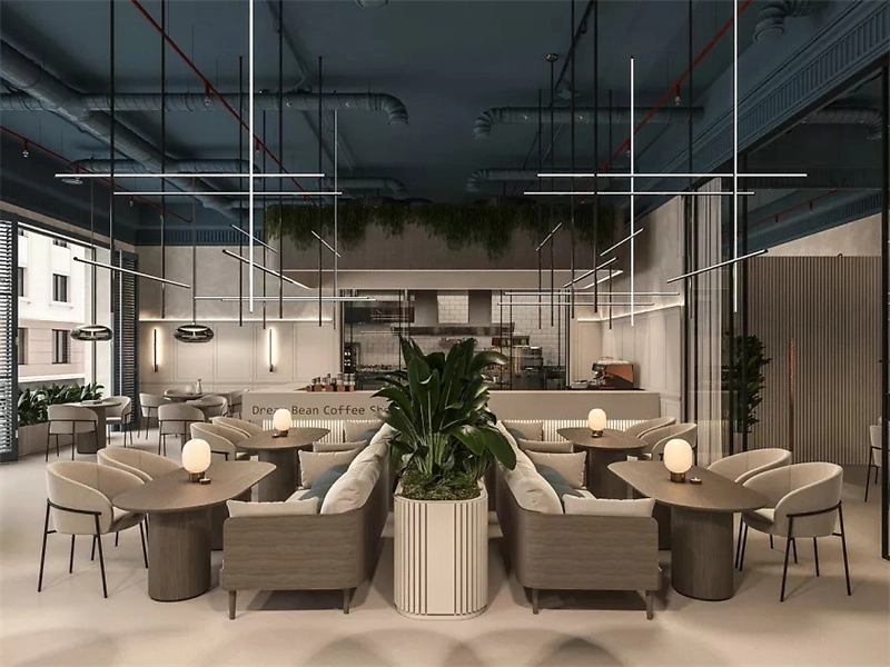 120平米時(shí)尚咖啡館設(shè)計(jì)效果圖