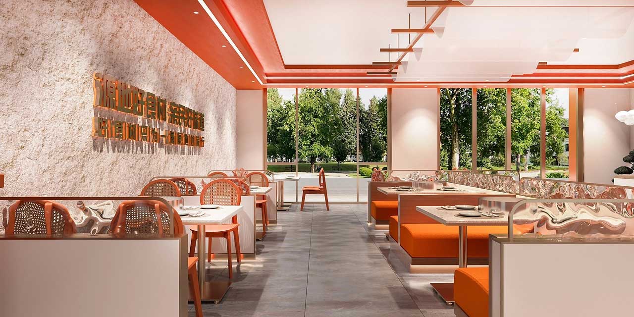 180平米燒烤家常菜館裝修設(shè)計(jì)效果圖