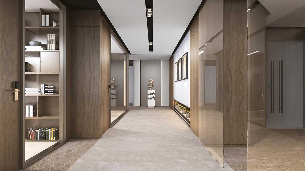 300平米商務(wù)風(fēng)辦公室設(shè)計效果圖