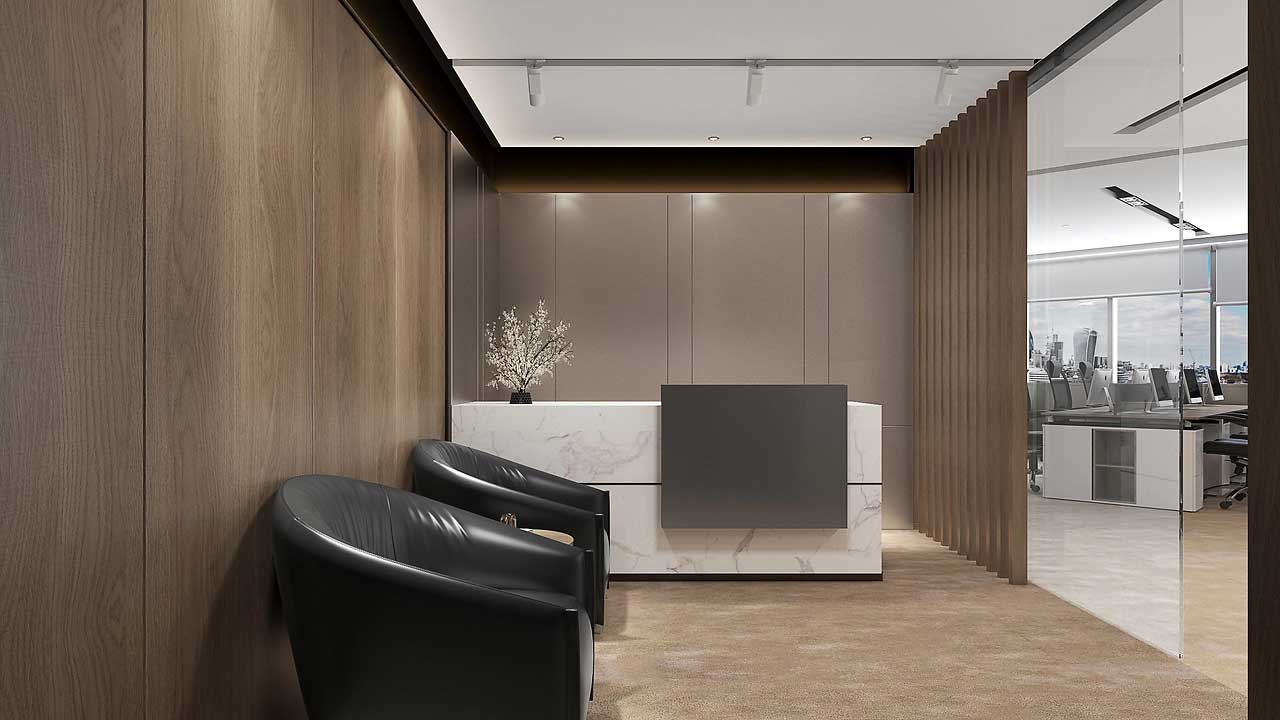 300平米商務(wù)風(fēng)辦公室設(shè)計效果圖