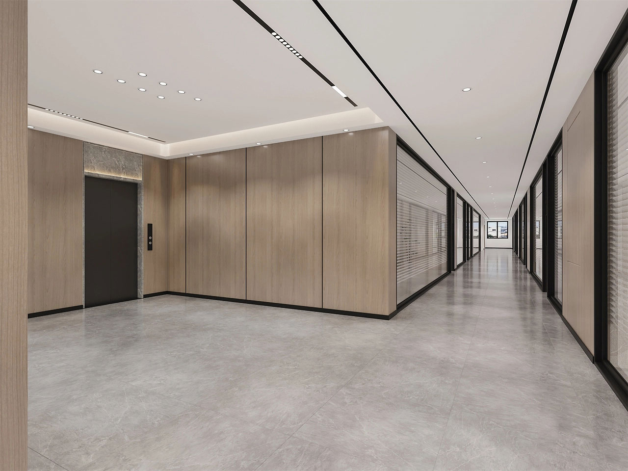 165平米簡潔大氣辦公室裝修設(shè)計效果圖