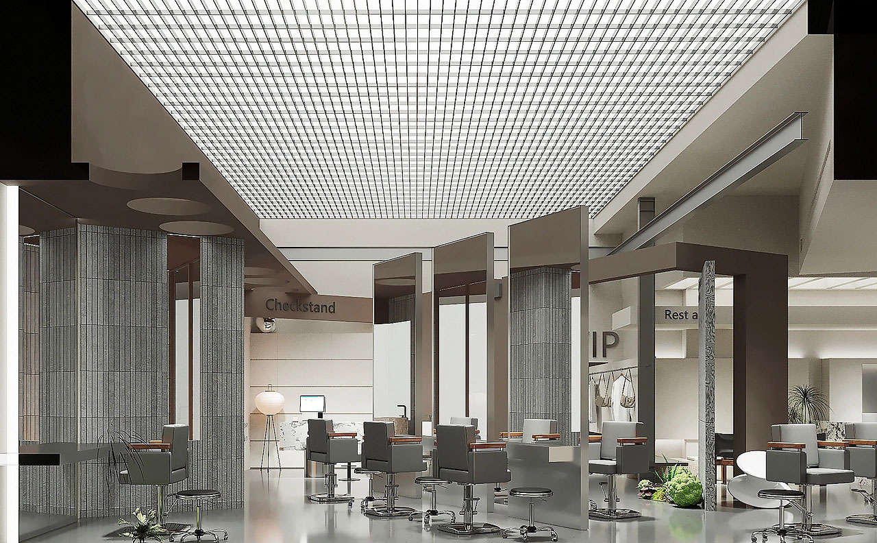 53平米極簡理發(fā)店設(shè)計(jì)裝修效果圖