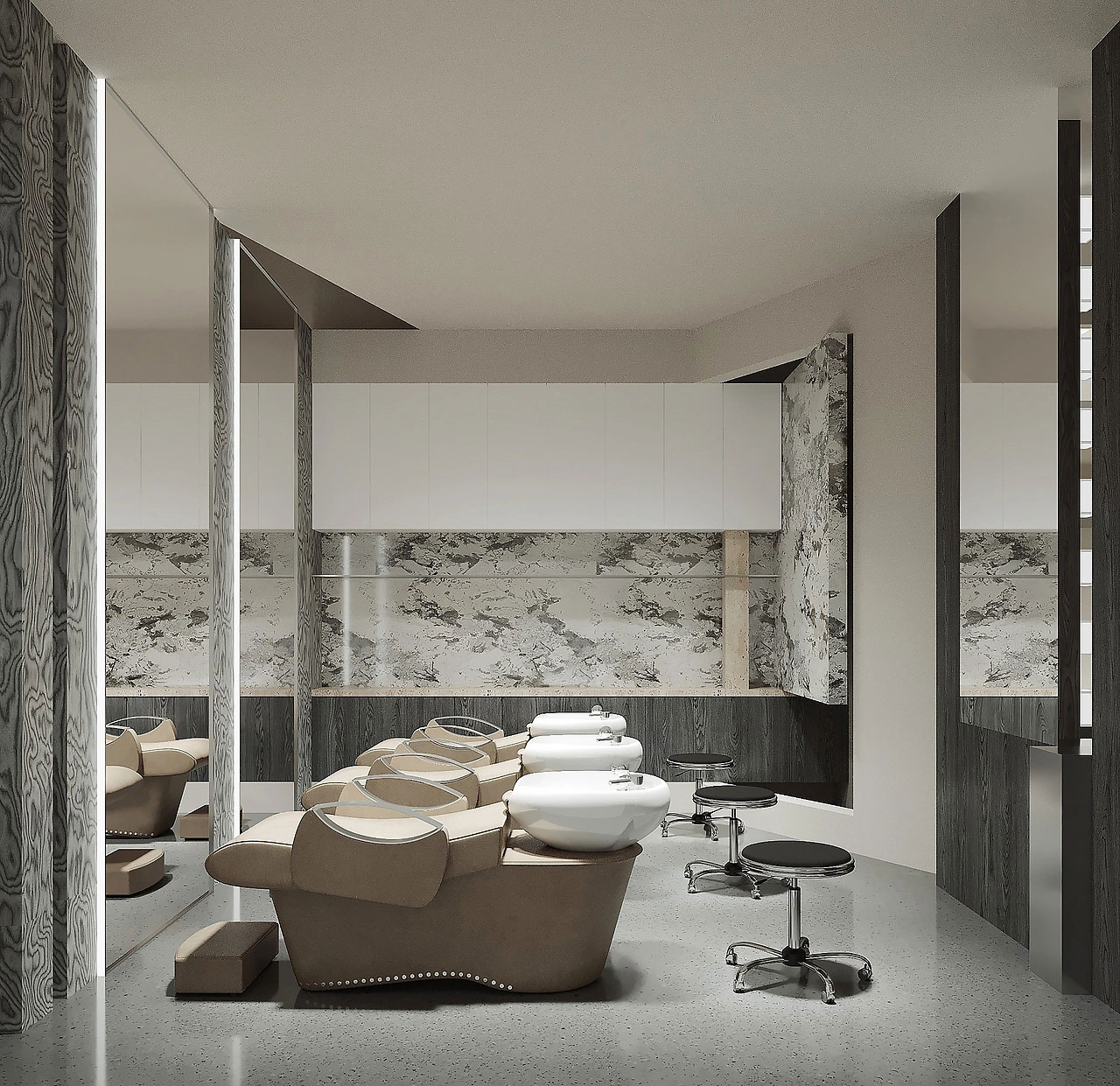 53平米極簡理發(fā)店設(shè)計(jì)裝修效果圖