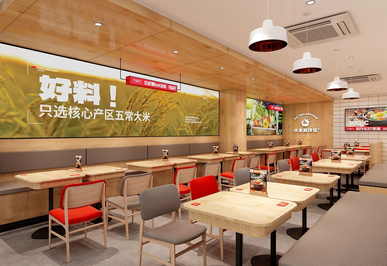 164平米鄭州快餐店裝修設(shè)計(jì)效果圖