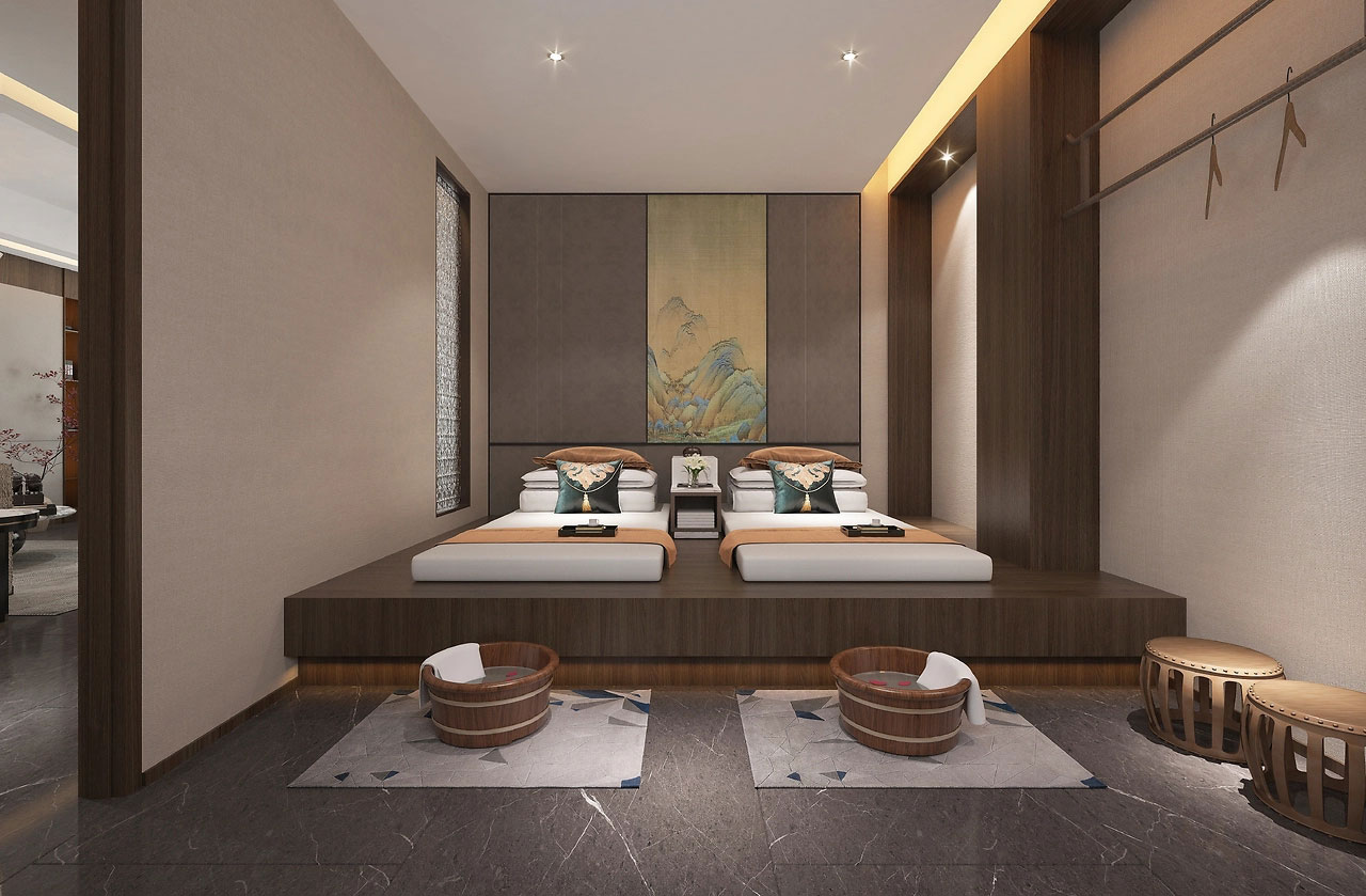 391平米鄭州足浴店設計裝修效果圖