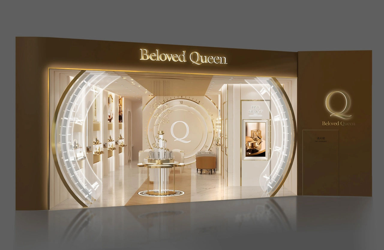 120平米品牌化妝品店面裝修設(shè)計效果圖
