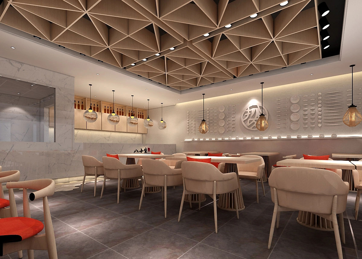 150平米鄭州扒肉店裝修設(shè)計效果圖