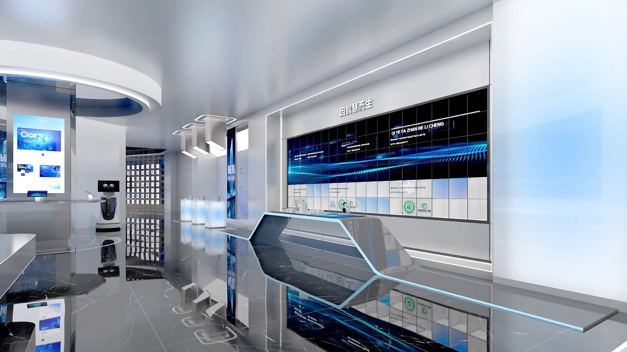 350平米焦作企業(yè)科技展廳設(shè)計效果圖