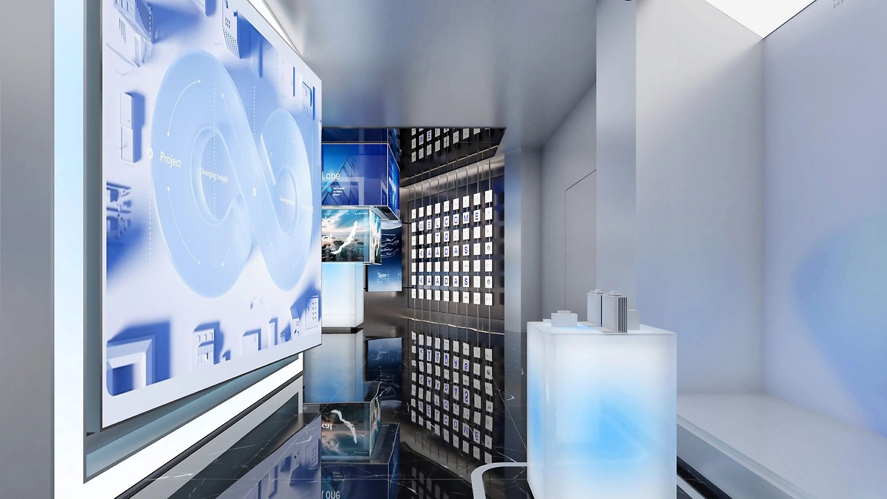 350平米焦作企業(yè)科技展廳設(shè)計效果圖