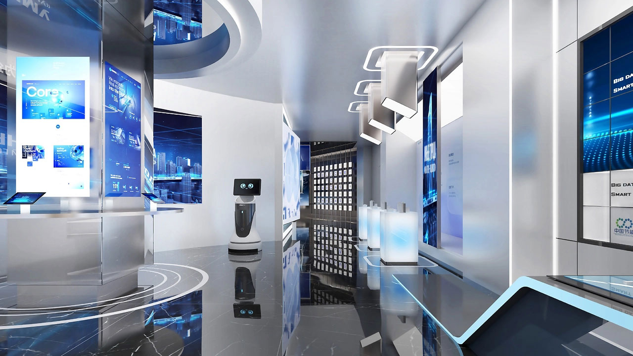 350平米焦作企業(yè)科技展廳設(shè)計效果圖