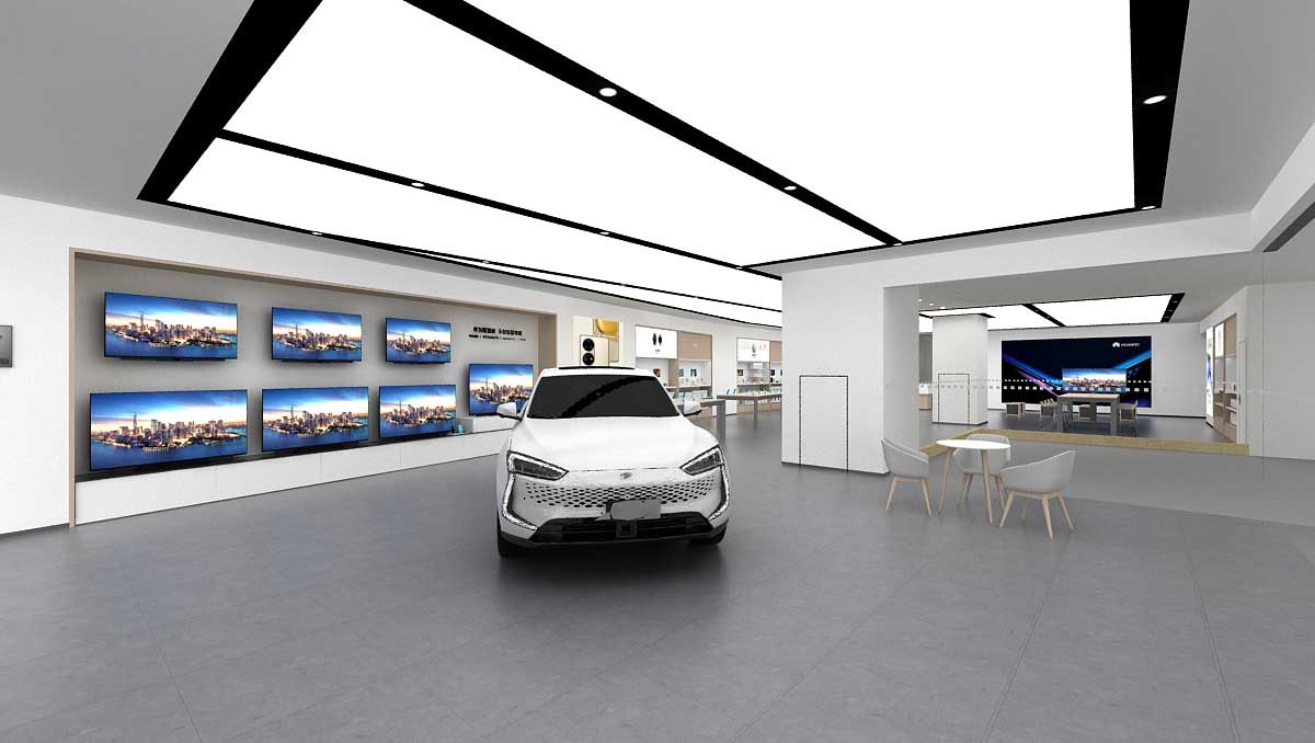 350平米洛陽華為手機(jī)體驗(yàn)店設(shè)計(jì)效果圖