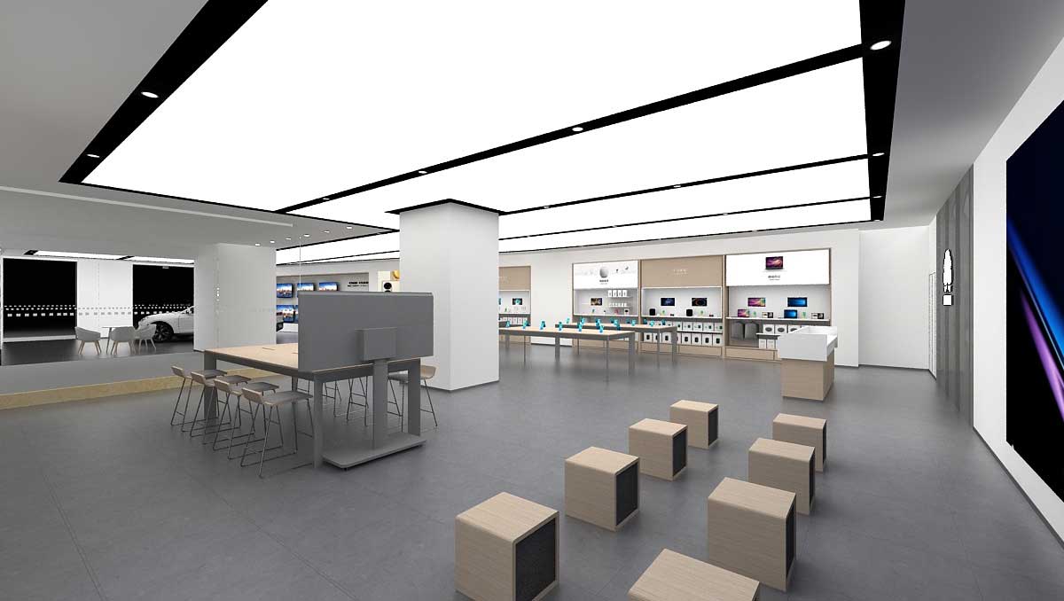 350平米洛陽華為手機(jī)體驗(yàn)店設(shè)計(jì)效果圖