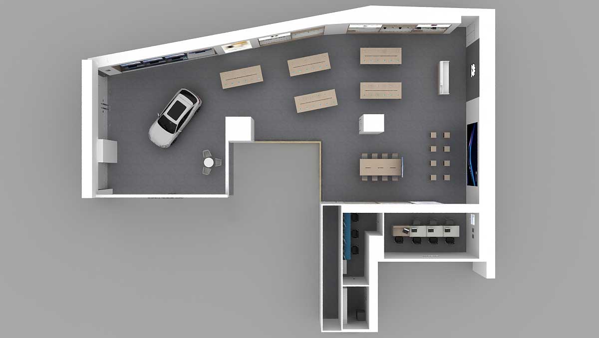 350平米洛陽華為手機(jī)體驗(yàn)店設(shè)計(jì)效果圖