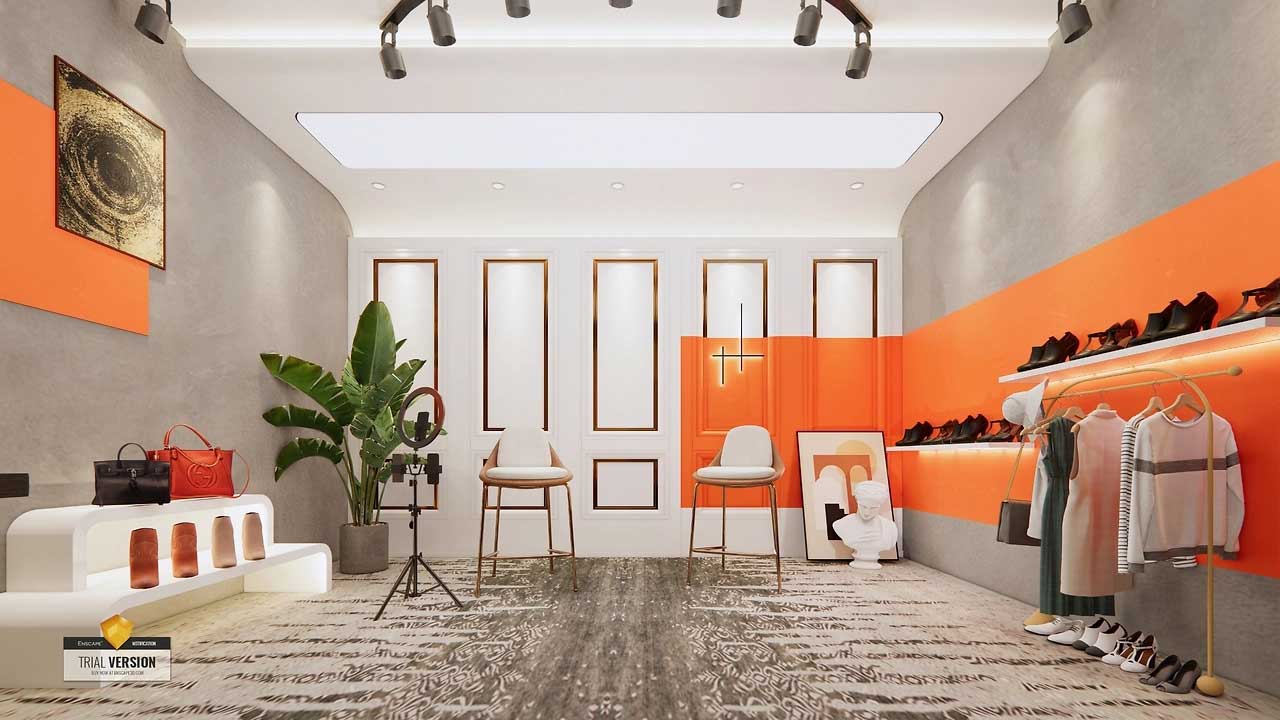 30平米鄭州服飾直播間設(shè)計(jì)效果圖