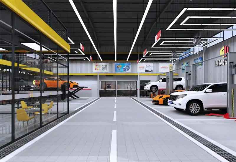 鄭州汽修店裝修設(shè)計：維修工位與客戶接待區(qū)功能劃分