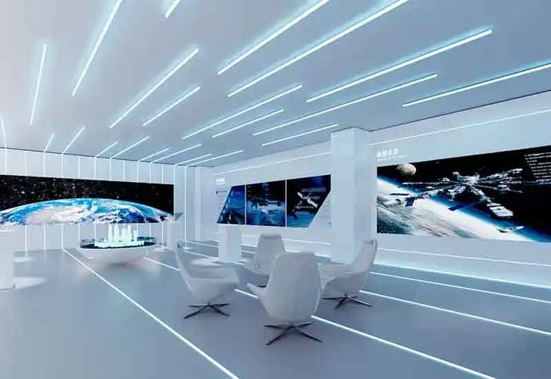 鄭州某科技企業(yè)展廳設計：未來感與互動性的完美結合