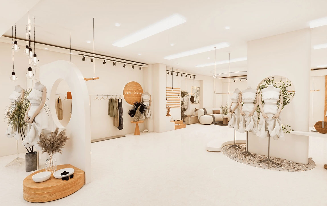 200平米鄭州服裝門(mén)店直播間設(shè)計(jì)效果圖