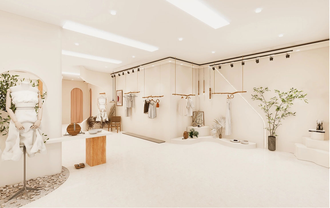 200平米鄭州服裝門(mén)店直播間設(shè)計(jì)效果圖