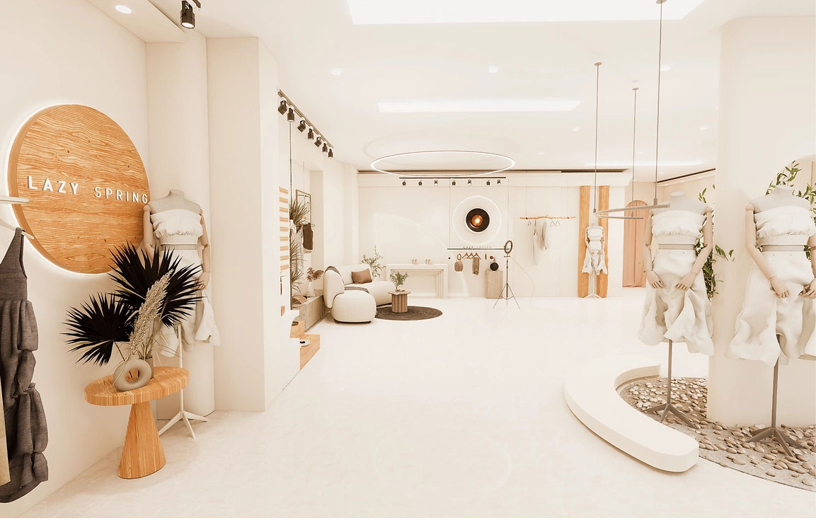 200平米鄭州服裝門(mén)店直播間設(shè)計(jì)效果圖