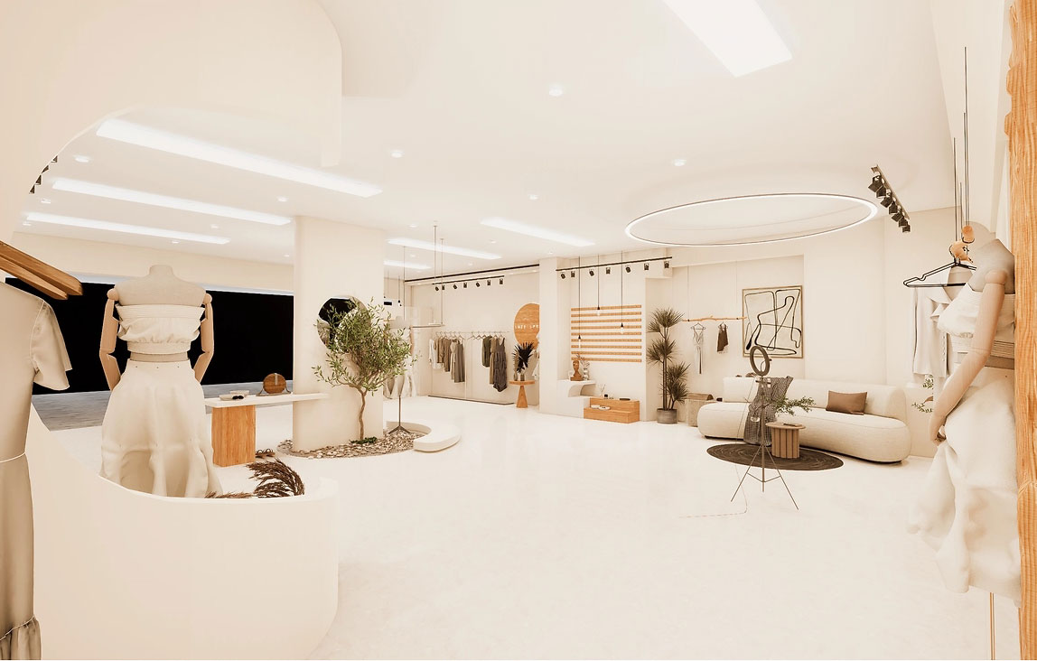 200平米鄭州服裝門(mén)店直播間設(shè)計(jì)效果圖