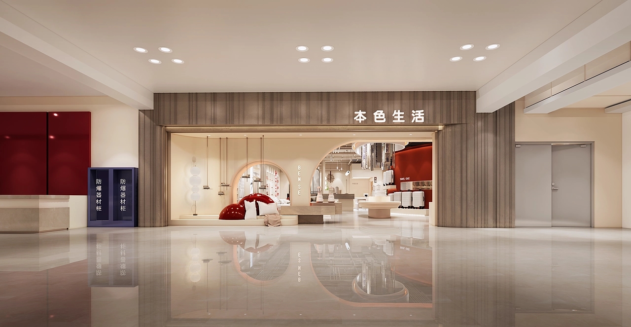 800平米鄭州家紡店面裝修設(shè)計效果圖