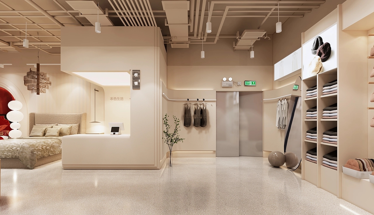 800平米鄭州家紡店面裝修設(shè)計效果圖