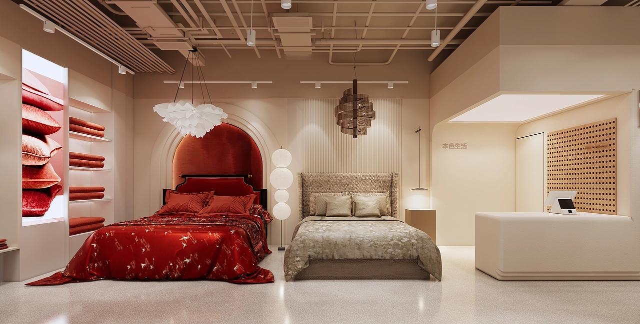 800平米鄭州家紡店面裝修設(shè)計效果圖