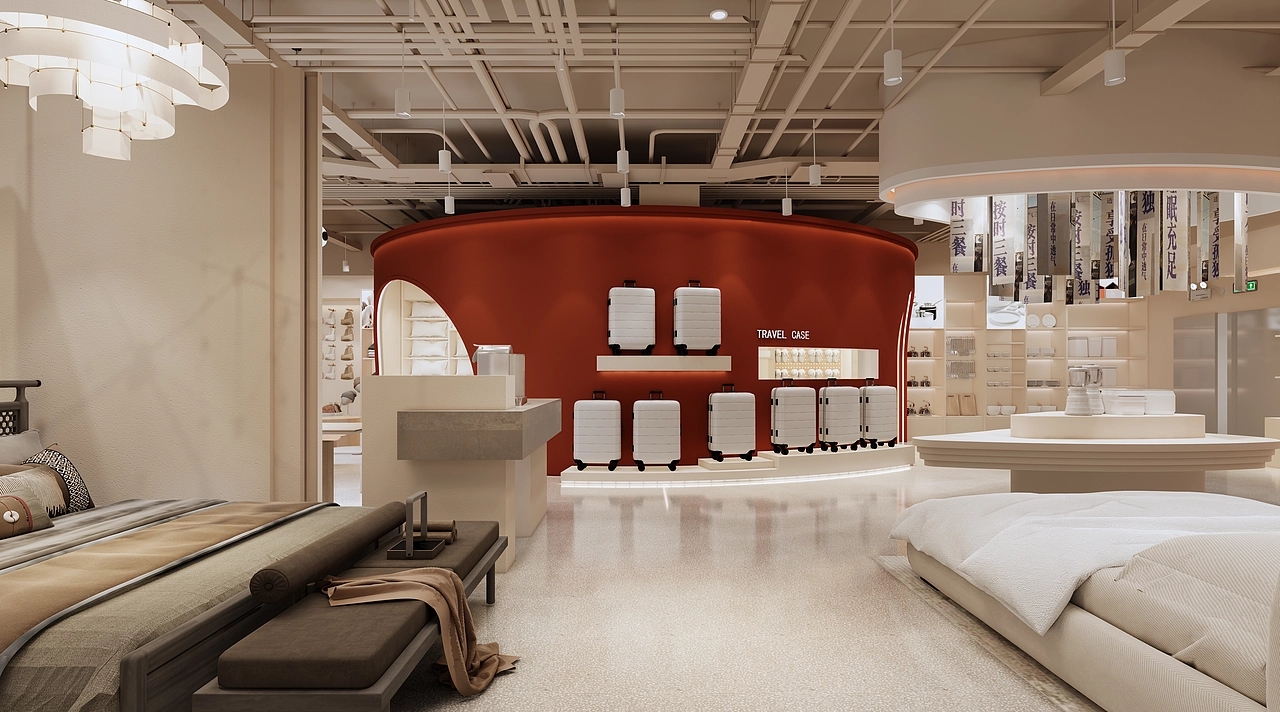 800平米鄭州家紡店面裝修設(shè)計效果圖