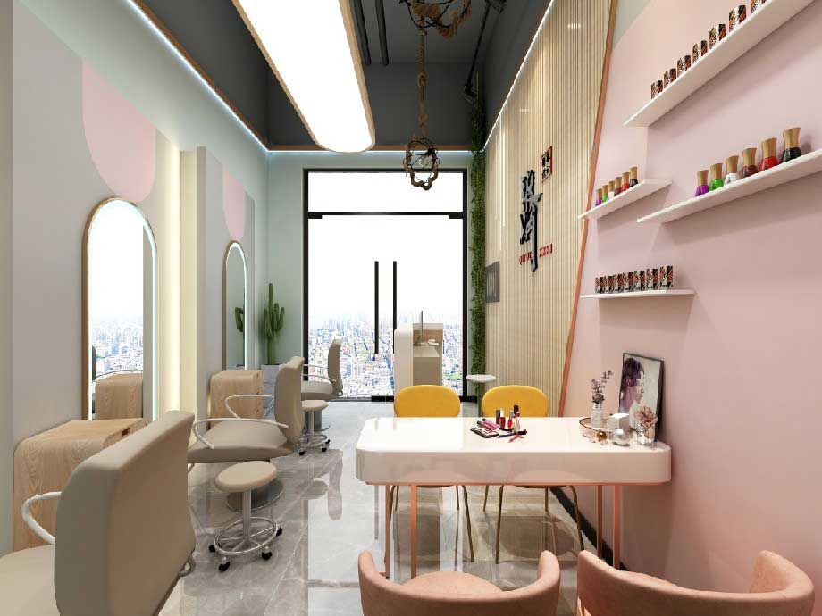45平米美發(fā)店裝修設計裝修圖