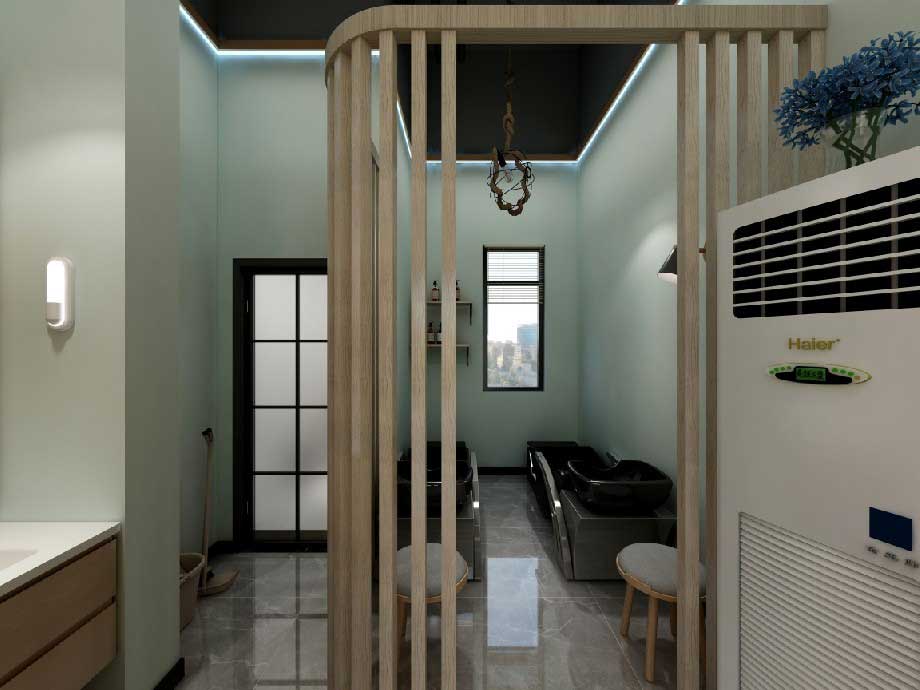 45平米美發(fā)店裝修設計裝修圖