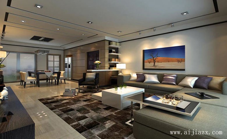 素凈簡約的現(xiàn)代風格大戶型裝修效果圖