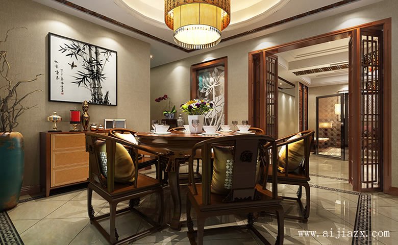 中式風(fēng)格大戶(hù)型裝修效果圖