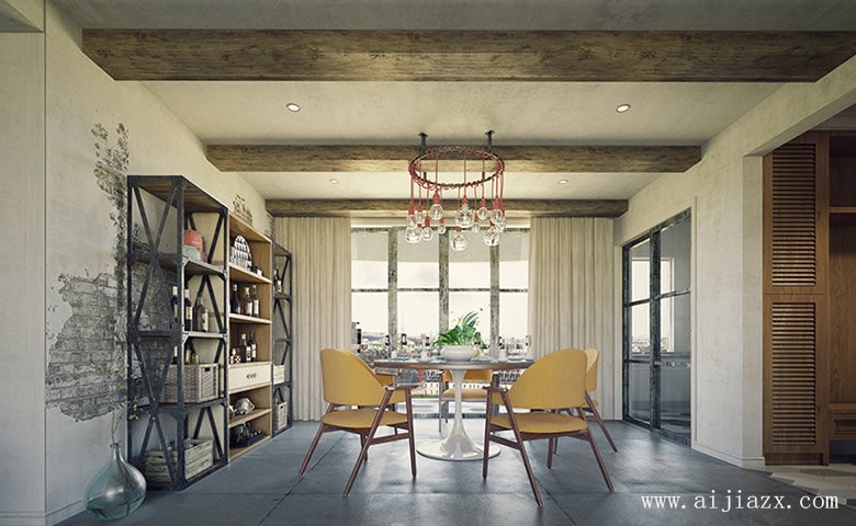 簡(jiǎn)樸的混搭風(fēng)格三居室裝修效果圖