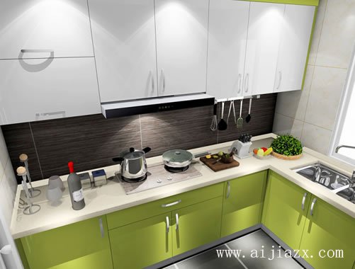 清新質樸的現(xiàn)代簡約廚房裝修效果圖