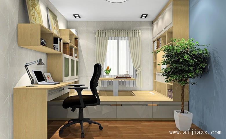 簡(jiǎn)單舒適的現(xiàn)代簡(jiǎn)約風(fēng)格書(shū)房裝修效果圖