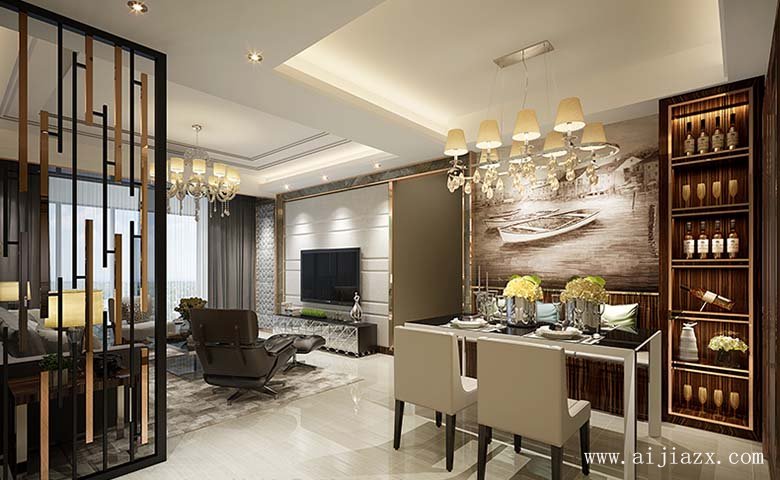 精致的現(xiàn)代風格餐廳裝修效果圖