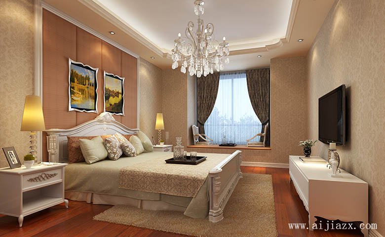 大方的簡(jiǎn)歐風(fēng)格臥室裝修效果圖