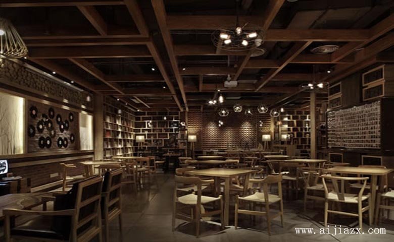 木質情調的咖啡廳休閑區(qū)裝修效果圖