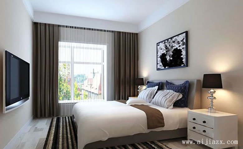 清新簡約的簡約北歐風(fēng)格兩居室次臥裝修效果圖