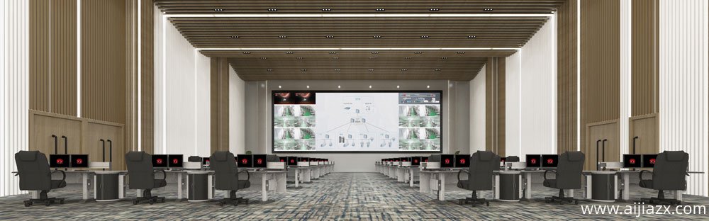 華為鄭州監(jiān)控和指揮中心裝修設計效果圖